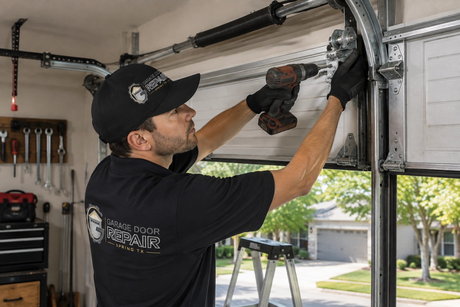 Garage door track repairs