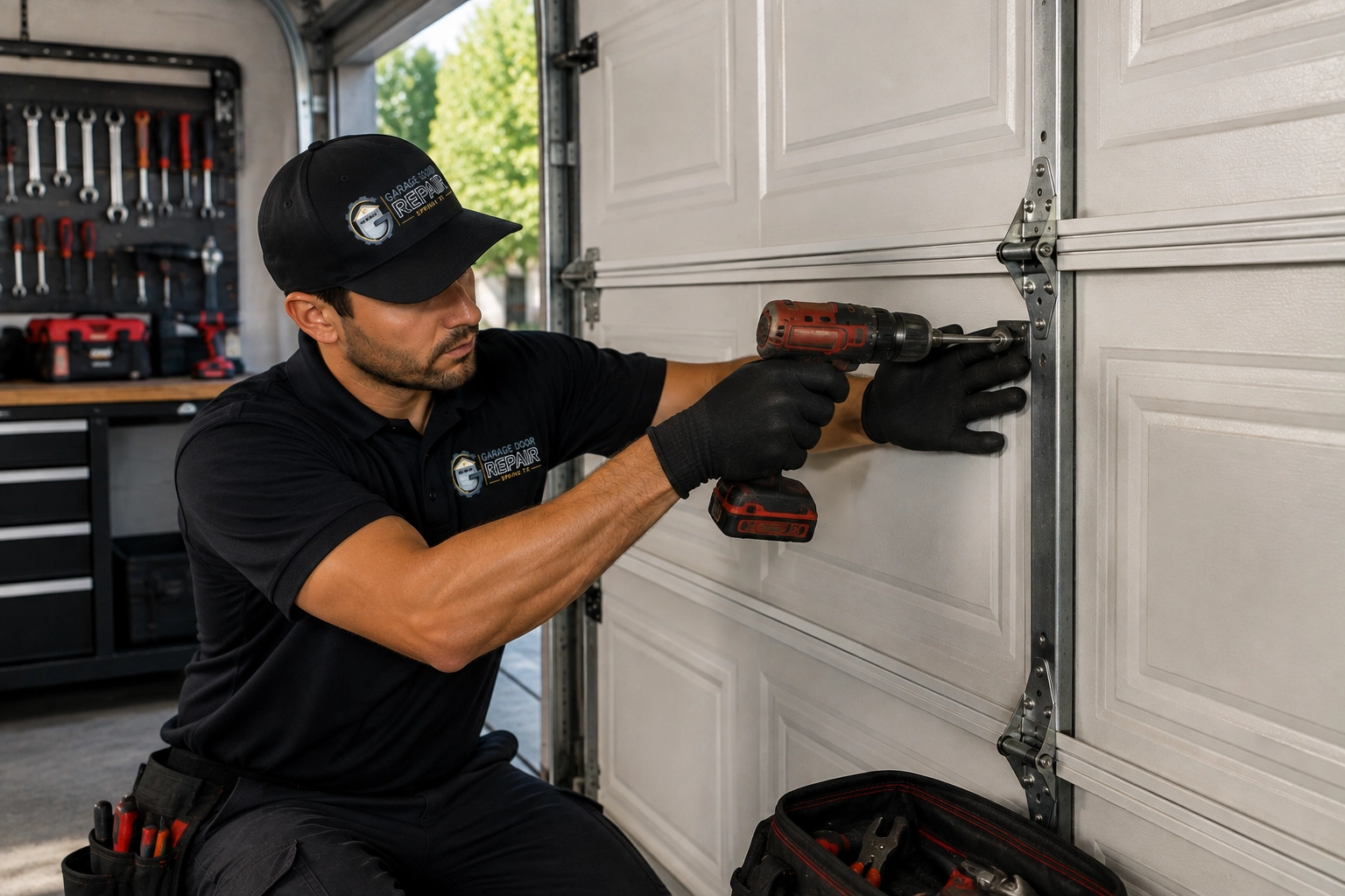 Modern garage door panels repair